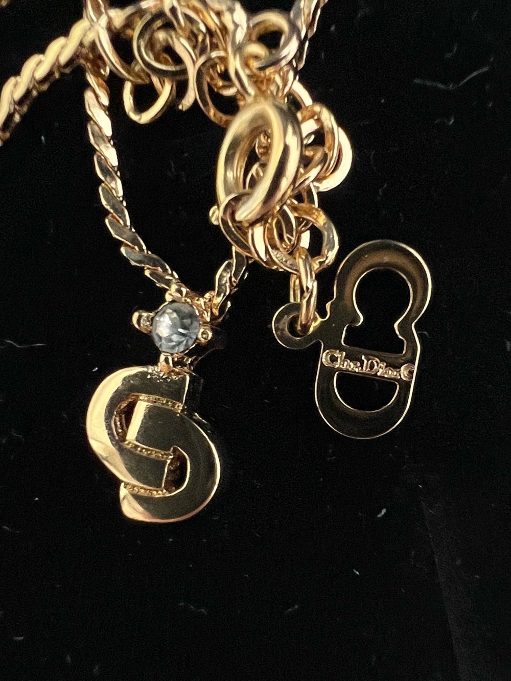 Vintage Christian Dior CD logo necklace - Picture 4 of 5